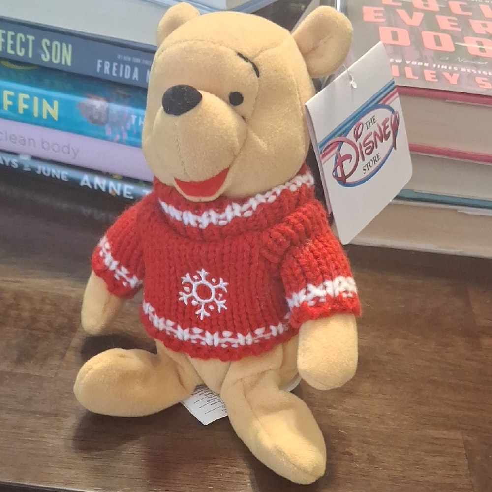 Disney Winnie the Pooh Stuffed Animal with Red Sweater